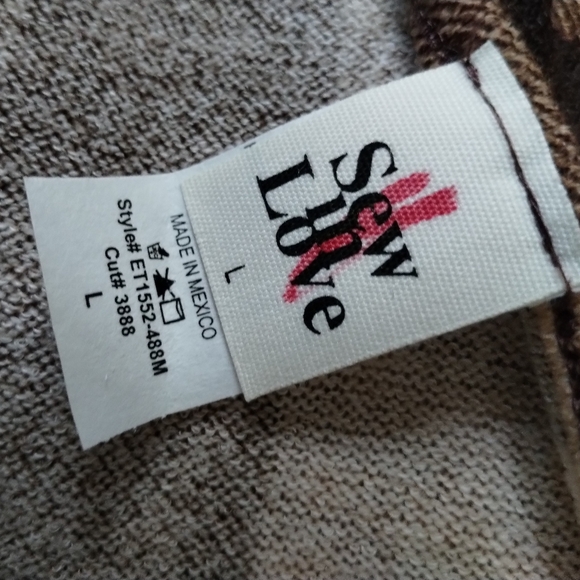 Plaid Brown Buffalo Check Open Tie  Top /cardigan - Picture 6 of 8